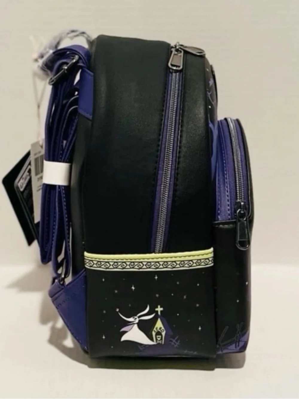 Loungefly Disney NWT NBC Jack & Sally Pumpkins Backpack, Coin Purse & Lanyard